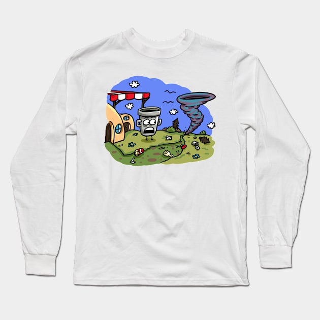 Tornado Troubles Long Sleeve T-Shirt by HappyLand